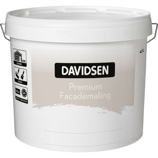 Davidsen premium facademaling hvid 4,7 L