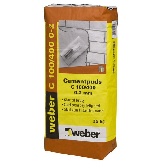 Weber C100/400 cementpuds 0-2 mm 25 kg