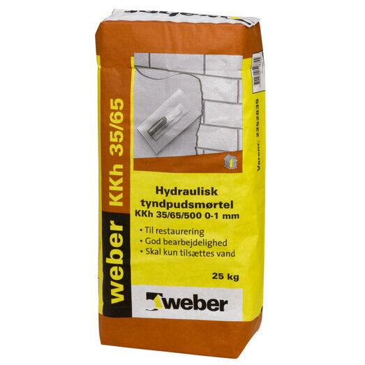 Weber 35/65/500 Hydraulisk tyndpudsmørtel 0-1 mm 25 kg