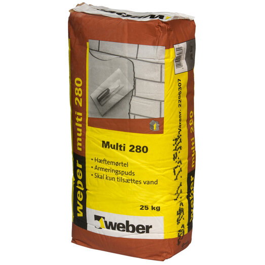 Weber Multi 280 grå hæftemørtel / tyndpuds 25 kg
