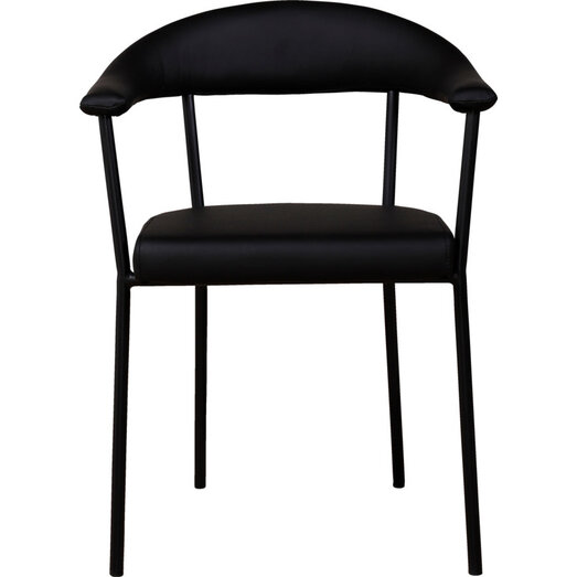 Agnes spisebordsstol, sort med sort stel