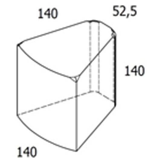 Multikant standard grå flexline LILLE - 14x14x5,25 cm