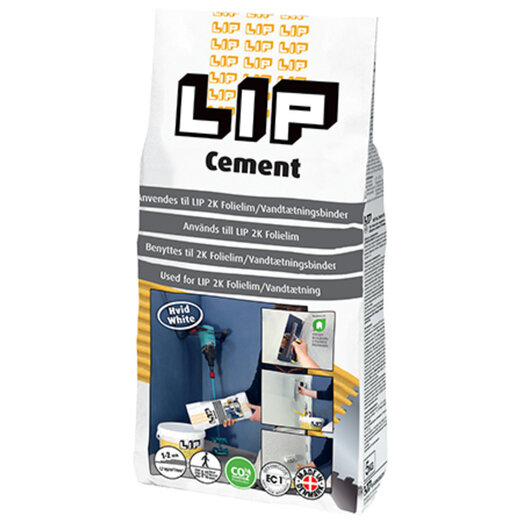 LIP cement, hvid, 5 kg