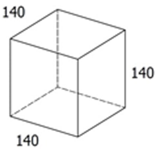 Multikant standard 2/3 sten grå - 14x14x14 cm