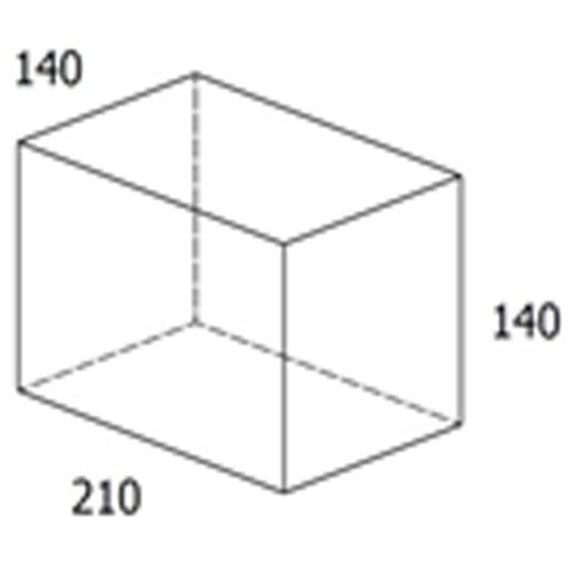 Multikant brud grå - 14x21x14 cm