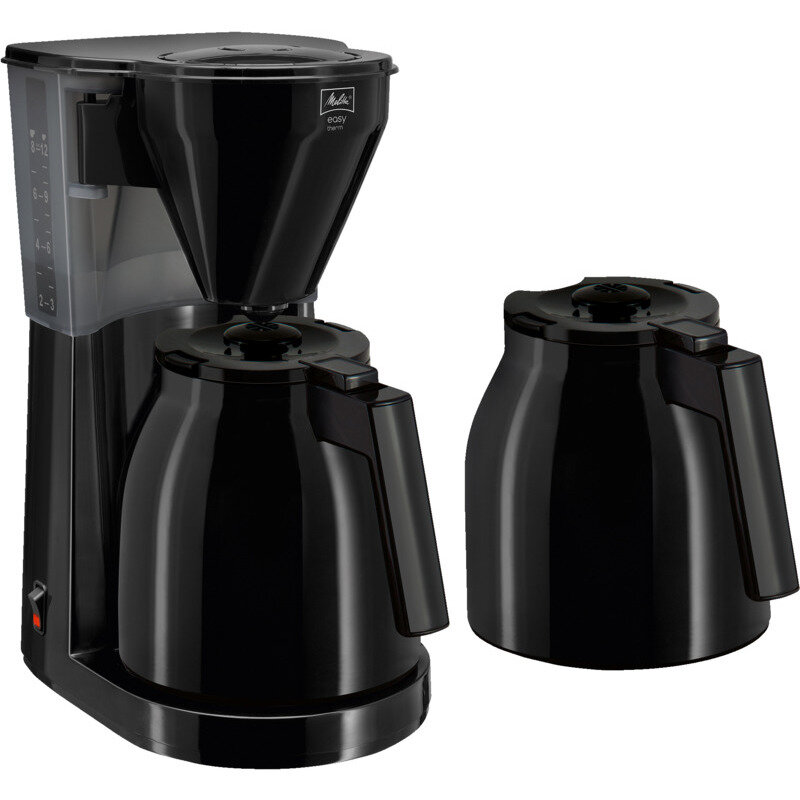 Melitta kaffemaskine Easy Therm Black med 2 termokander