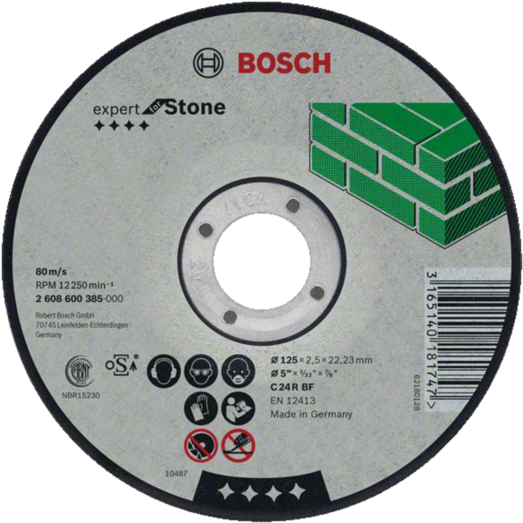 Bosch skæreskive til sten Ø125X2,5 mm., korn 24