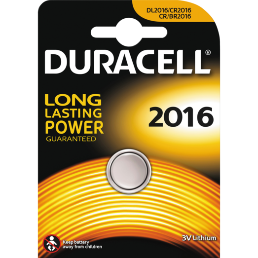 Duracell batteri Electronics knapcell CR2016 - 1 stk. pk.