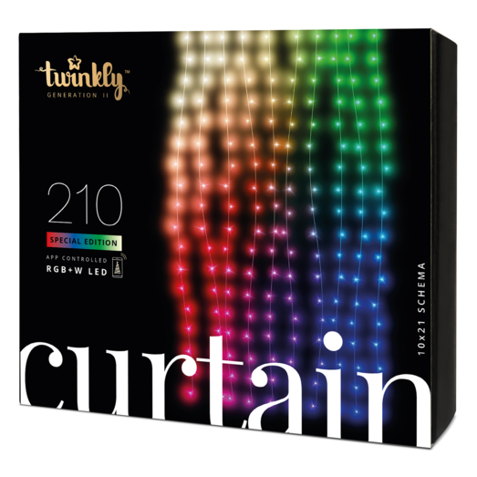 Twinkly Light Curtain 210 LED lyskæde RGB+W special edition