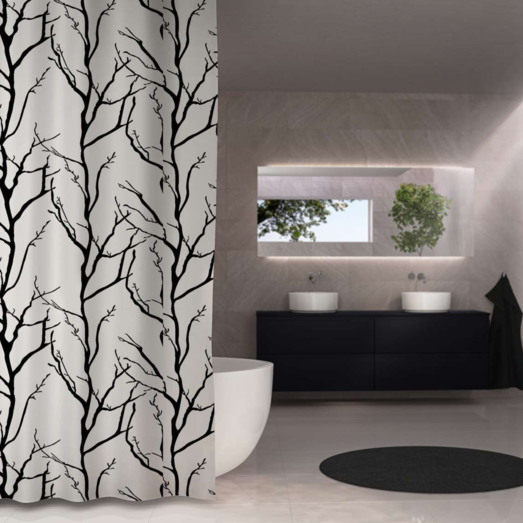 Debel Tree badeforhæng 180x200 cm grå