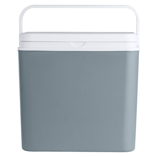 Køleboks grå og hvid, 24 liter