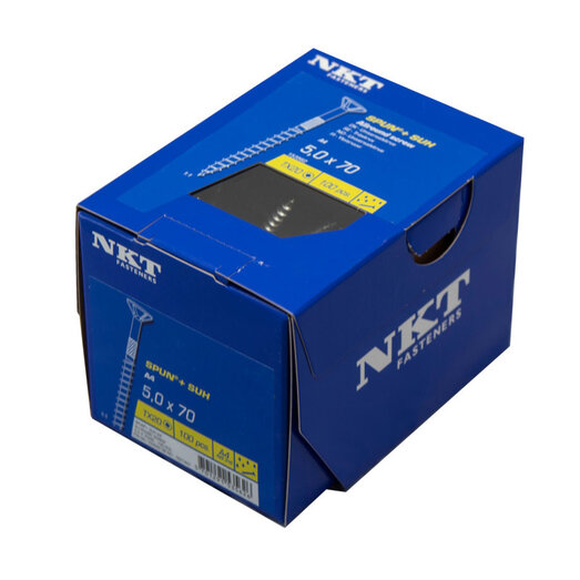 NKT Spun+universalskrue 5,0 mm SUH TX20 A4 rustfrit