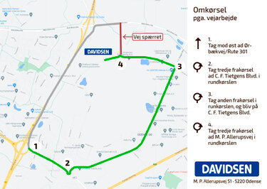 Alternativ rute til Davidsen i Odense