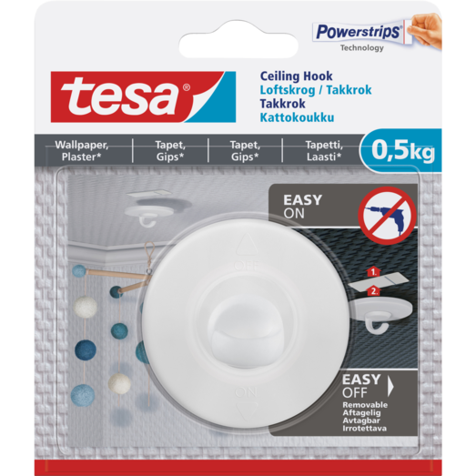 Tesa® loftskrog t/ tapet og gips  0,5 kg