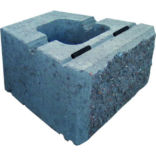Grå lock-block XL - 15x30x26 cm
