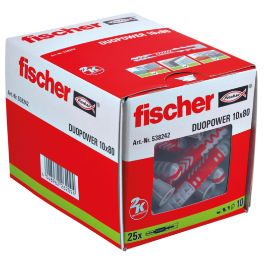 Fisher Duopower dybel 10x80 mm 25 stk