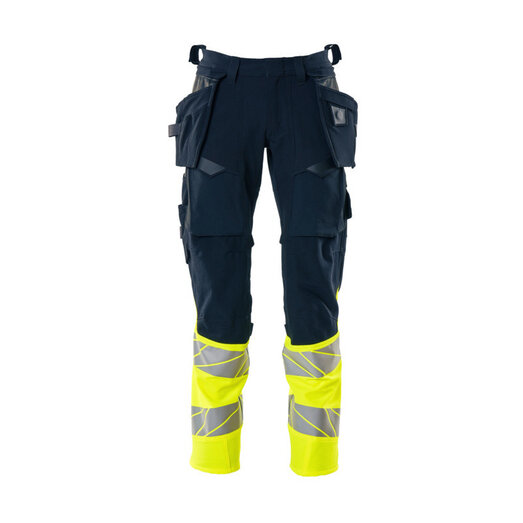 Mascot Accelerate Safe bukser med hængelommer mørk marine/hi-vis gul