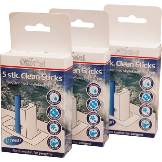 Minatol clean wc sticks 21 pakker m/ 5 stk
