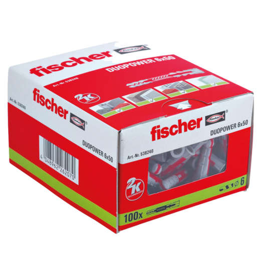 Fisher Duopower dybel 6x50 mm 100 stk