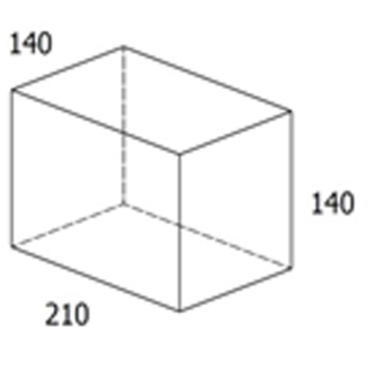 Multikant brud koks - 14x21x14 cm