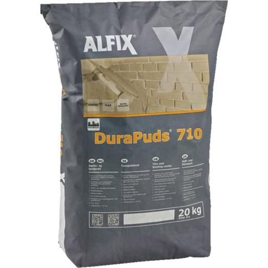 Billede af ALFIX, Durapuds 710 fiberpuds, 20 kg, grå