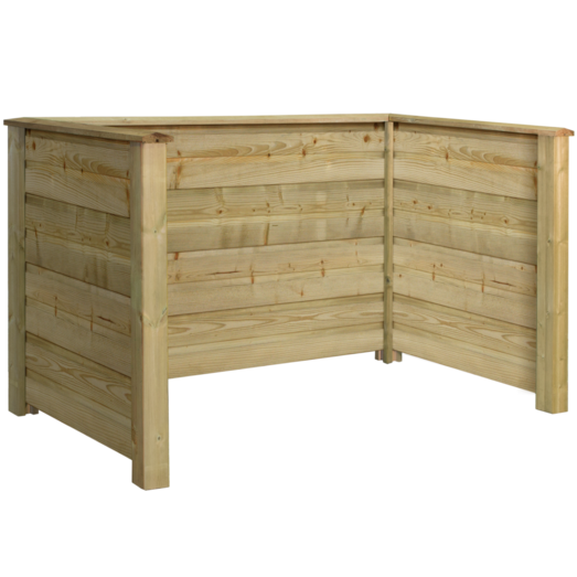 Plus Plank renovationsskjuler m/træstolper til nedgravning trykimprægneret