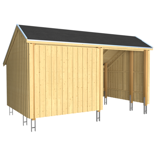 Plus Multi shelter 2 moduler med shelter og opholdsrum inkl. H-stolpe