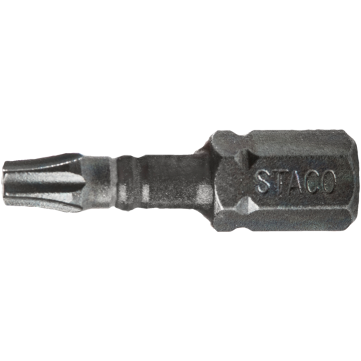STACO bits 1/4"x25 mm TX15 Heavy duty torsion 8 stk