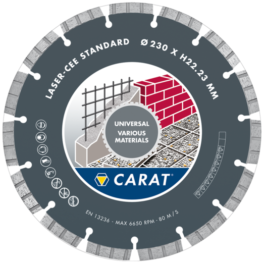 Carat CEE laser diamantklinge økonomi universal Ø230 mm