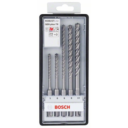 Bosch SDS plus 7X hammerborsæt Ø5-10 mm 5 dele