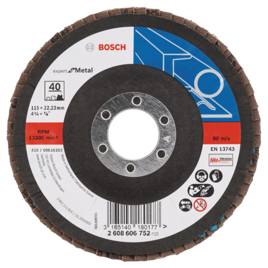Bosch Expert X551 rondelslibeskive til metal korn 40 Ø115 mm