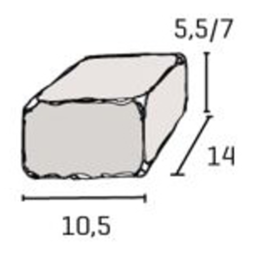 IBF Holmegaardsten®, Halve, 10x10,5x7 cm, antracit