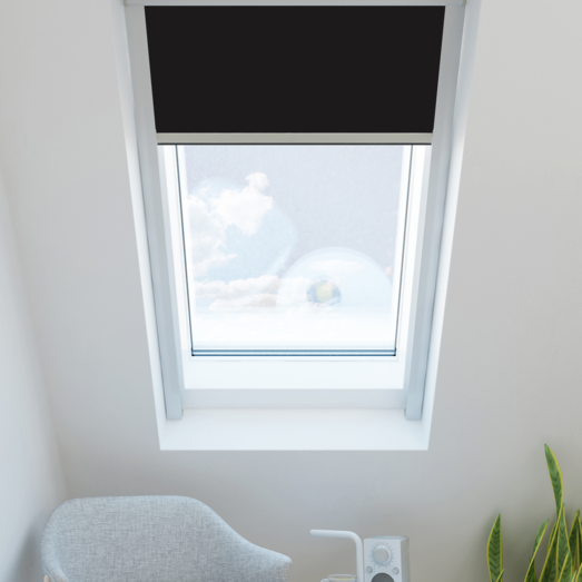 Debel mørklægnings rullegardin til velux vindue sort 61,3x117 cm