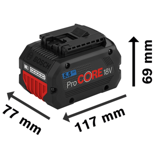 Bosch batteripakke 4x5,5 Ah Procore L-Boxx