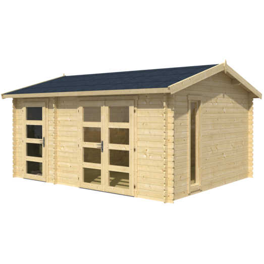 Carroz hytte med dobbelt- og enkeltdør, 15,96 m²
