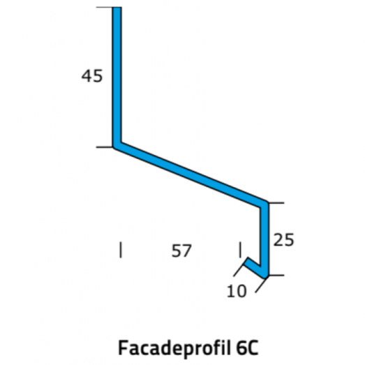 Icopal facadeprofil 6C alu 1m