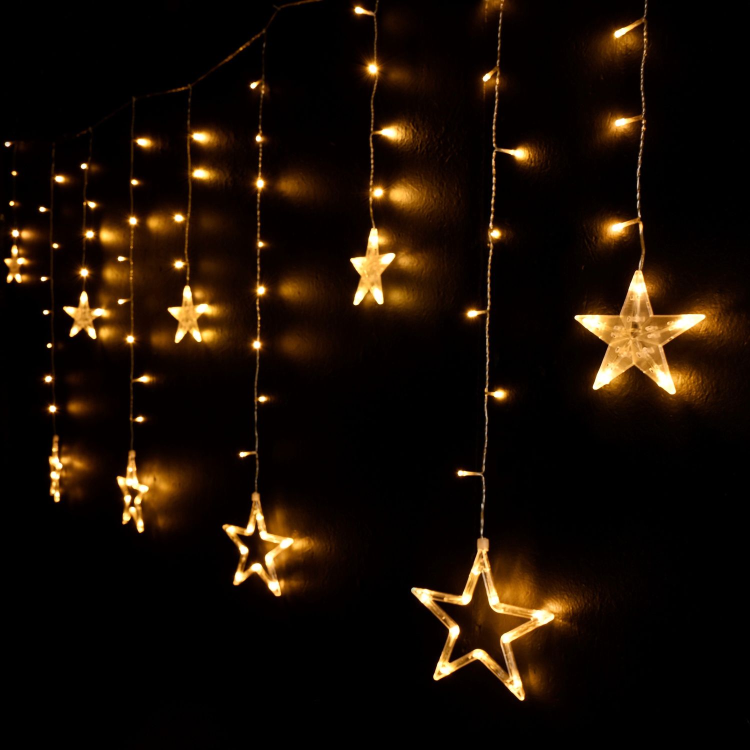 Indlejre snigmord dybde Lysgardin stjerner 12 LED udendørs 5 m
