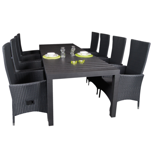 Calvi havemøbelsæt med 8 Samsø stole