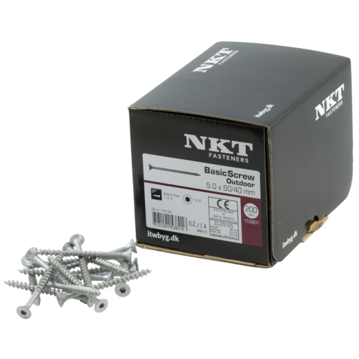 NKT Basic udendørs træskrue 4,5 mm UH TX20 Ruspert1000 