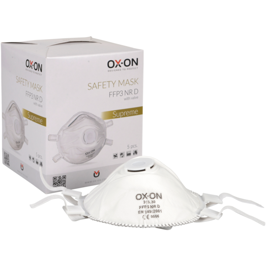 OX-ON FFP3 Supreme støvmaske med ventil 5 stk.