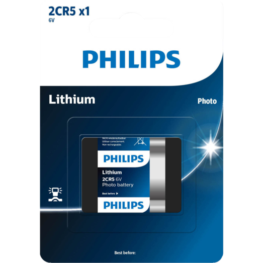 Philips 2CR-5 6 volt lithium batteri