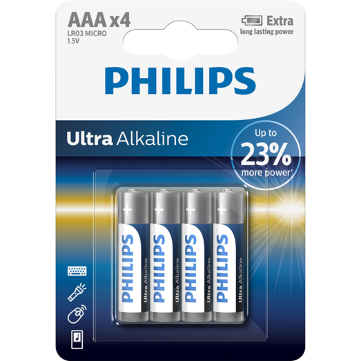 Philips Ultra alkaline LR03/AAA batteri