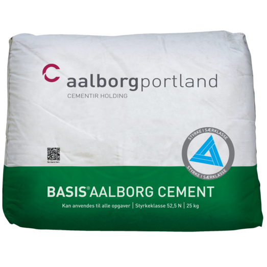 Aalborg Portland basis cement styrke 52,5 - 25 kg.