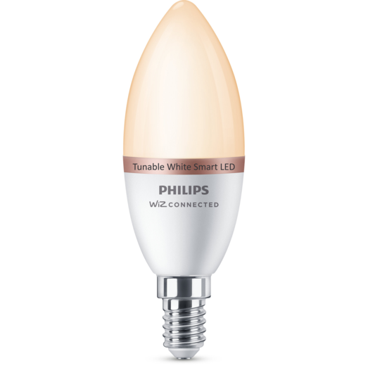 Philips Smart WiZ white LED pære E14 4,6W kerte mat