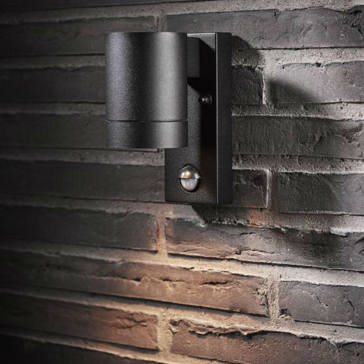 Nordlux Tin Maxi udendørs væglampe med sensor sort
