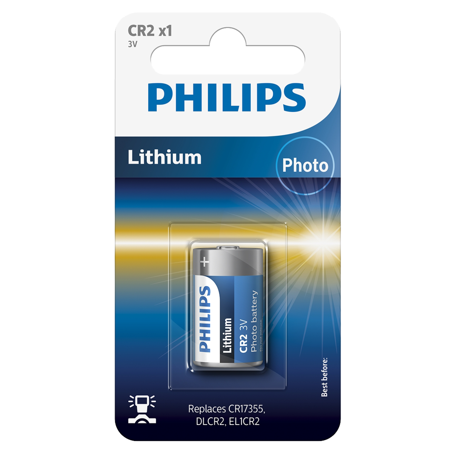Ligegyldighed metallisk ekstremister Philips fotolithium CR2 batteri 1 stk.