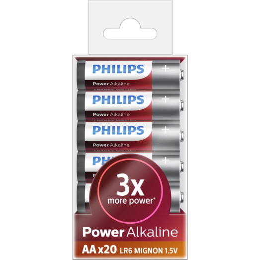 Philips Power alkaline LR6/AA batteri 20 stk. 