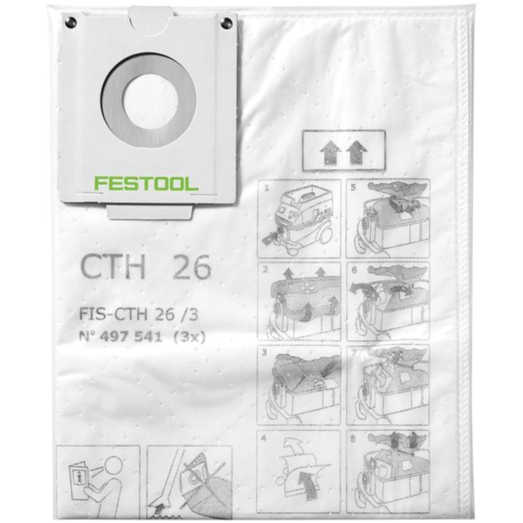 Festool FIS-CTH 26/3 sikkerhedsfilterpose 3 stk