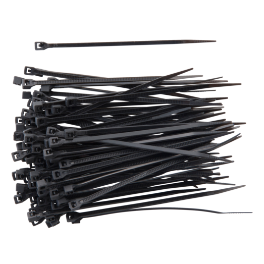 E-Line kabelstrips 2,5x100 mm 100 stk sort