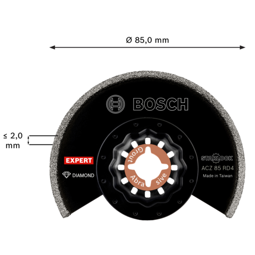 Bosch Expert ACZ 85 RD4 grout segmentklinge til multicutter Ø85 mm